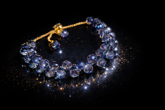 Pulsera elegante cristal azul